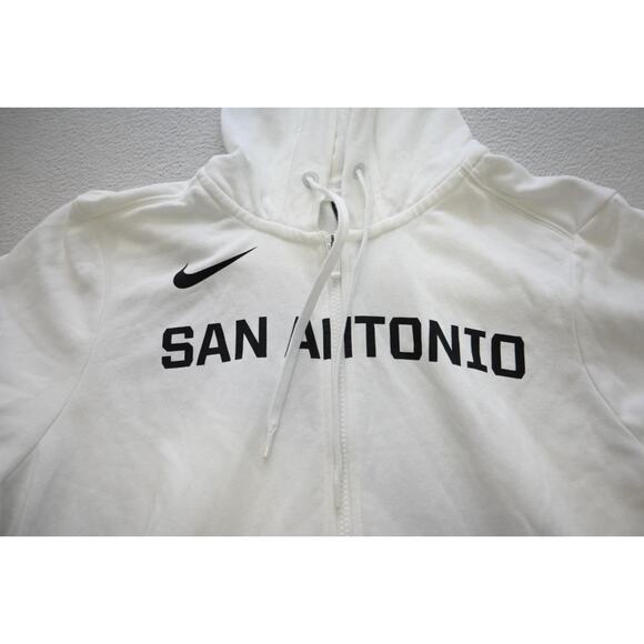 Nike Hoodie Jacket Performance White San Antonio Sweatshirt Womens Size XL - Picture 7 of 10